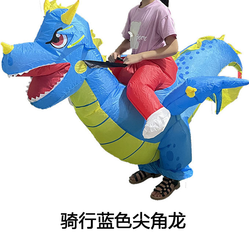 Disfraz inflable de dinosaurio personalizable Alien Shark Dress Up Halloween Espectáculo divertido Decoración de fiesta Resurrección