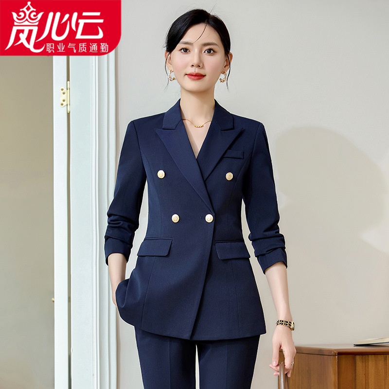 Professional Suit Women's Autum 2025 New Slim Fit 4S Shop Jewelry Store Hotel Front Desk Work Uniform Pants