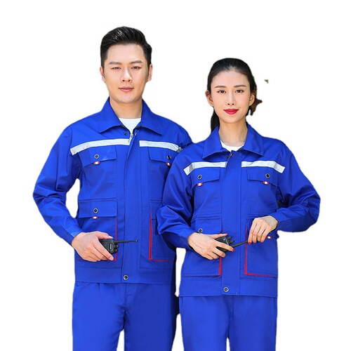 Acid and Alkali-Resistant, Corrosion-Proof, Breathable Chemical Plant Protective Workwear for Spring and Autumn, Long-Sleeved Electrician and Electronic Anti-Static Work Uniform