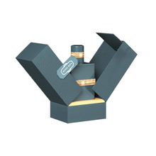 上海工厂生产定制对开红酒礼盒磁吸对开异型升降展示红酒包装盒