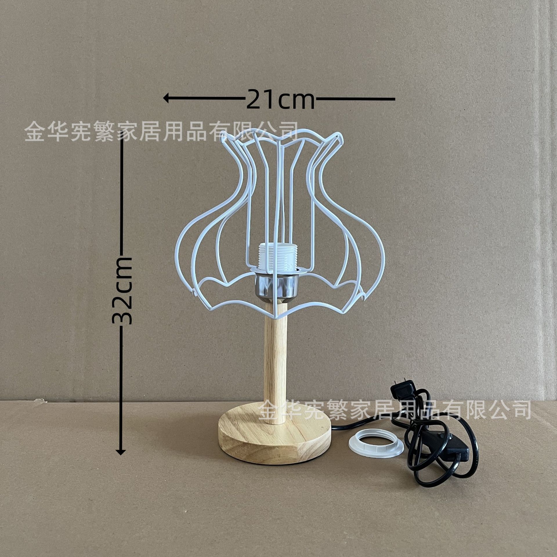 8inch 꽃 모양의 철제 프레임 + 21개의 높은 통나무 베이스