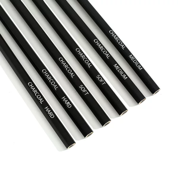 Charcoal Pencil Tail Goods Processing Hexagonal Rod Black Charcoal Pencil Sketch Art Student Charcoal Pencil Painting Student Charcoal Pencil