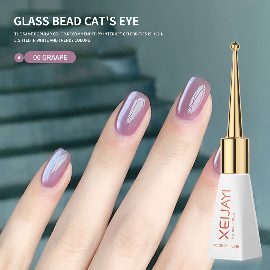 Sum bottle porcelain white glass bead cat eye 06