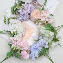 玫瑰仿真花5叉组合花假花婚庆绢花摄影家居装饰北欧ins婚礼捧花
