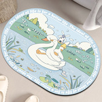 加工硅藻泥地垫浴室卫生间吸水脚垫卡通油画防滑垫代发软垫速干