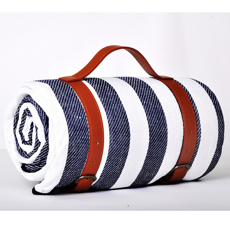 파란색과 흰색 스트립 (가죽 스트랩)