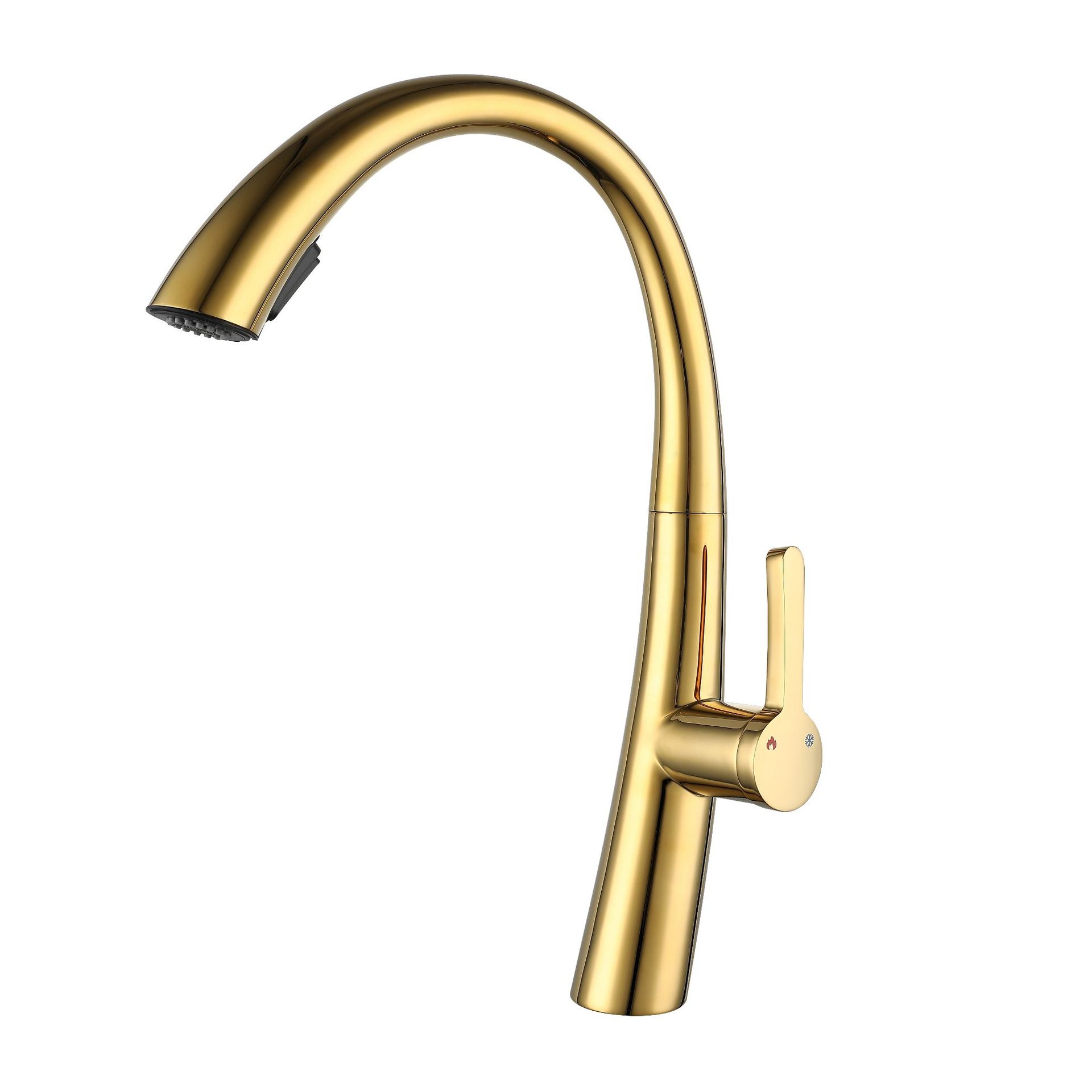Grifo Extraíble de Cocina de Acero Inoxidable, Agua Fría y Caliente