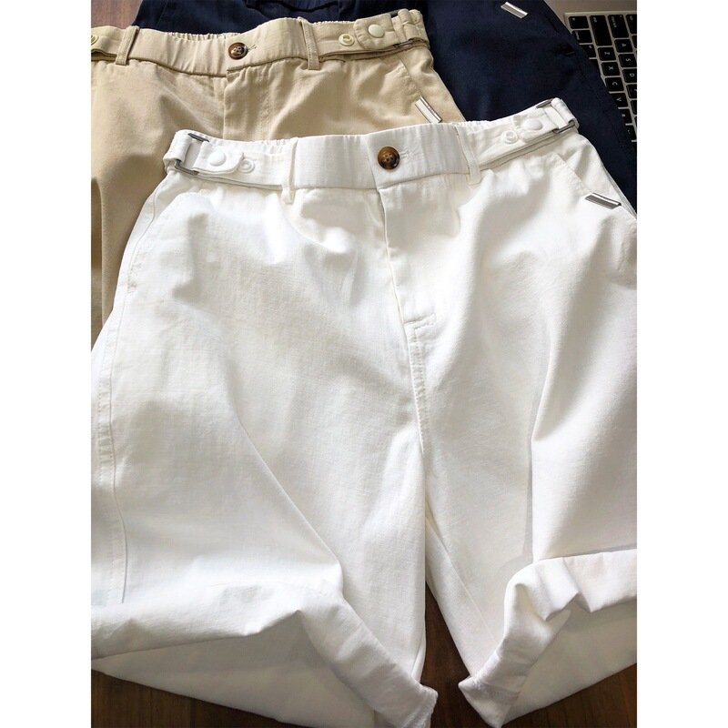 Old Money Style Minimalist High-End Washed Casual Shorts Simple Men's Trousers 2026 New Men's Five-Point Pants