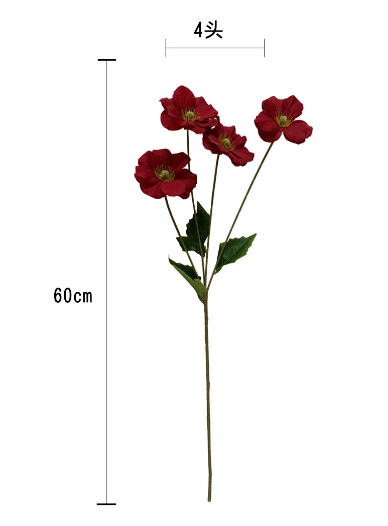 仿真花4头蝴蝶花