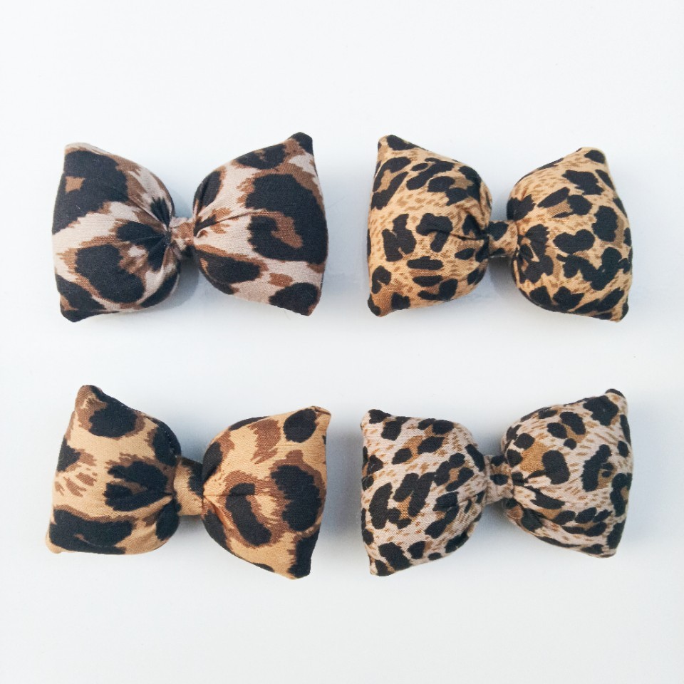 Cotton-Filled Five-Petal Flower Bow Accessories, Leopard Print Clothing Accessories, Flower Shoes, Socks, Brooch Decorative Accessories