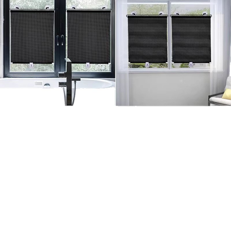 Ventana sin agujeros cortina solar ventana de vidrio tipo ventana doméstica película de aislamiento térmico protector solar balcón sombra solar anti-peeping