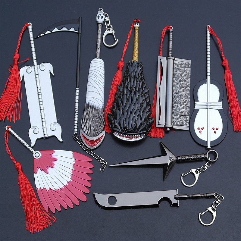 晓组织七人众之爆刀斑团扇链勾再不斩飞段四代目苦无模型道具挂饰