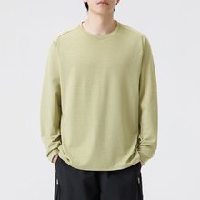 跨境批发纯色圆领卫衣男秋冬新款时尚长袖恤衫男双层方格底