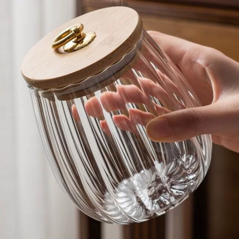 Glass Japanese transparent bottle, tea, capacious storage system