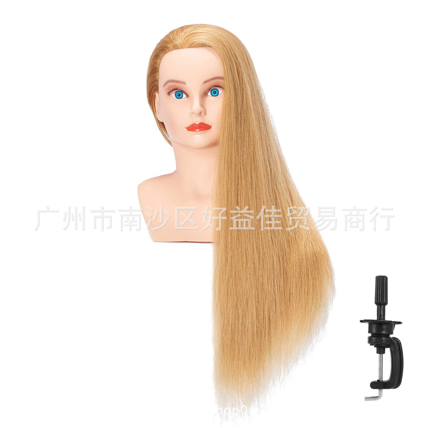 26 pulgadas de cabello humano maniquí de cabeza de hombro de entrenamiento de estilo de cabello maniquí