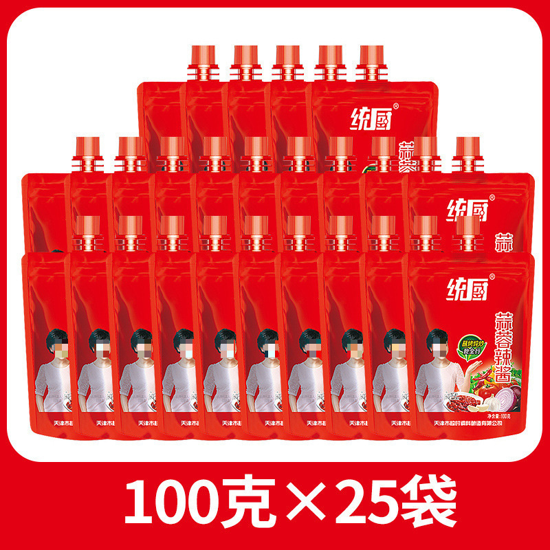 25袋统厨蒜蓉辣酱东北烧烤蒜蓉辣酱烤肉酱即食辣椒酱调味品料|undefined