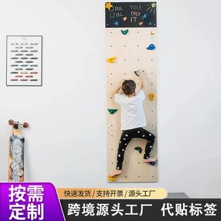 跨境木质儿童攀岩板幼儿园墙面壁挂式攀岩墙感统训练攀爬墙板定制