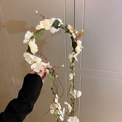春夏小清新ファッション花輪頭飾り森女超仙髪箍洋気春髪飾り森系女2025新作