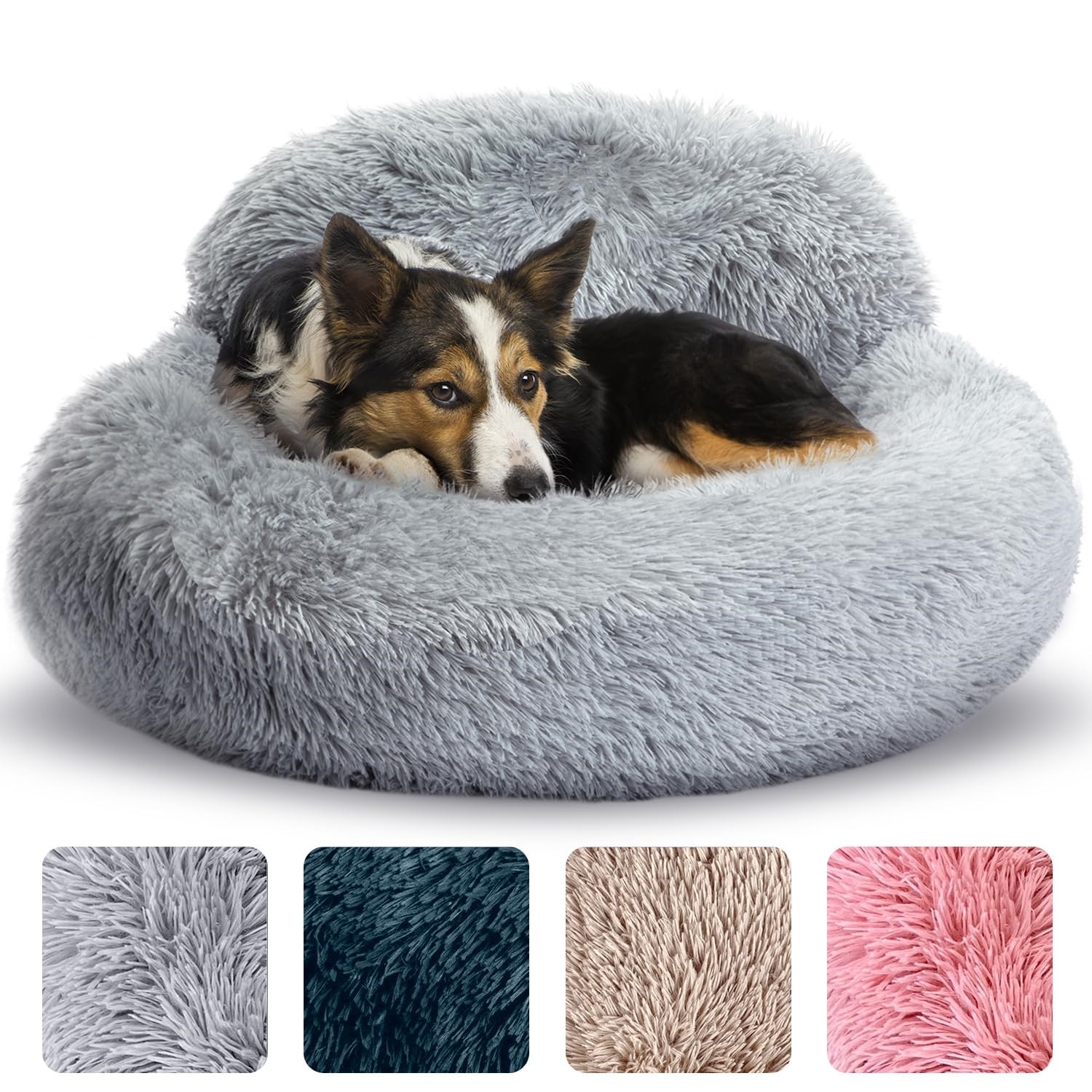 Cross-border dog kennel plush pet kennel cat kennel warm round kennel dog bed pet bed medium and small dog dog mat