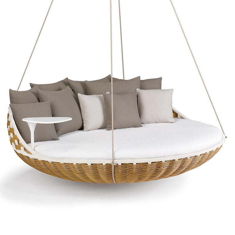 Columinar al aire libre red cesta mecedora interior patio jardín colgando silla balcón casero simple silla de cuna doble