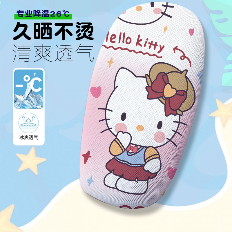 Cartoon Cat Electric Car Seat Cover Summer Heat-Insulating Breathable Electric Car Seat Cover Electric Car Seat Cushion Cover