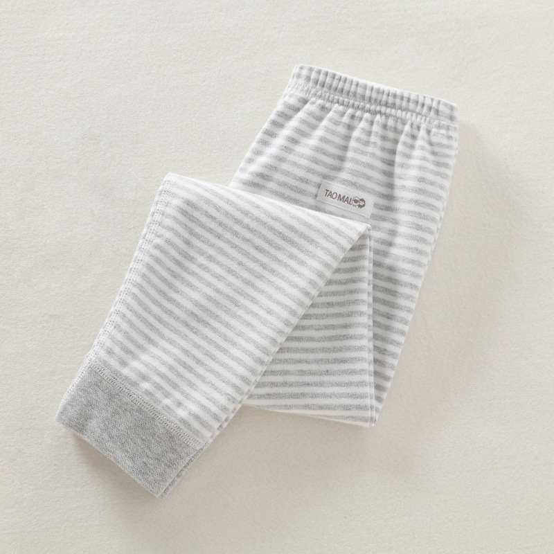 [싱글스트립] 라이트 그레이 스트라이프 (면 100% 기모)