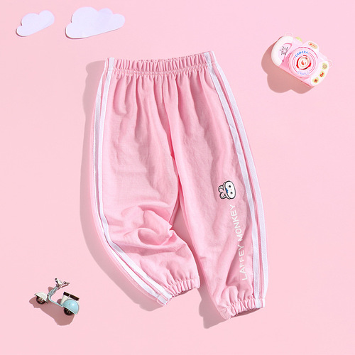Summer children's anti-mosquito pants, thin boys' sports leggings, Korean style children's clothing bloomers, casual trousers for small and medium-sized children