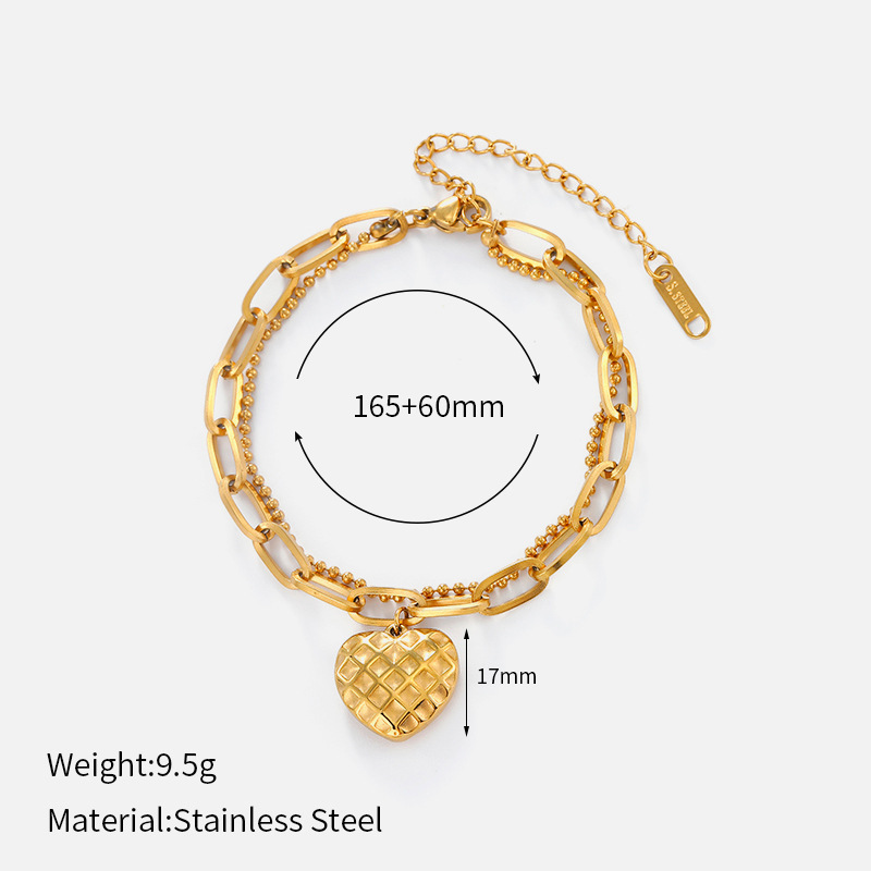 ヨーロッパとアメリカのクロスボーダーシンプルなステンレス鋼の太いブレスレット電気メッキ 18 K ゴールドチェーンブレスレットヒップホップスタイルチタン鋼ブレスレット|undefined