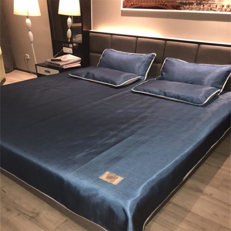 無印冰絲涼席三件套夏季可機洗良品微商直播壹件代發