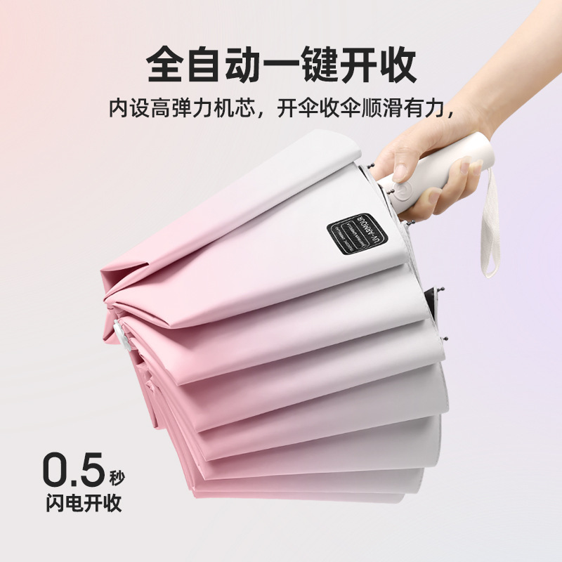 雨伞全自动手动晴雨女两用遮阳折叠高颜值加厚加大批货批发伞防晒