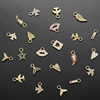 Zirconium, airplane, pendant, necklace, earrings, micro incrustation, handmade