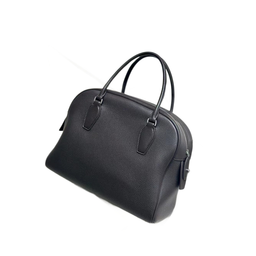 The Ro* Haute Couture Commuter Bag - Full Steel Hardware, India 12 Top Grain Cowhide Handbag Bowling Boston Bag - Thumbnail 5