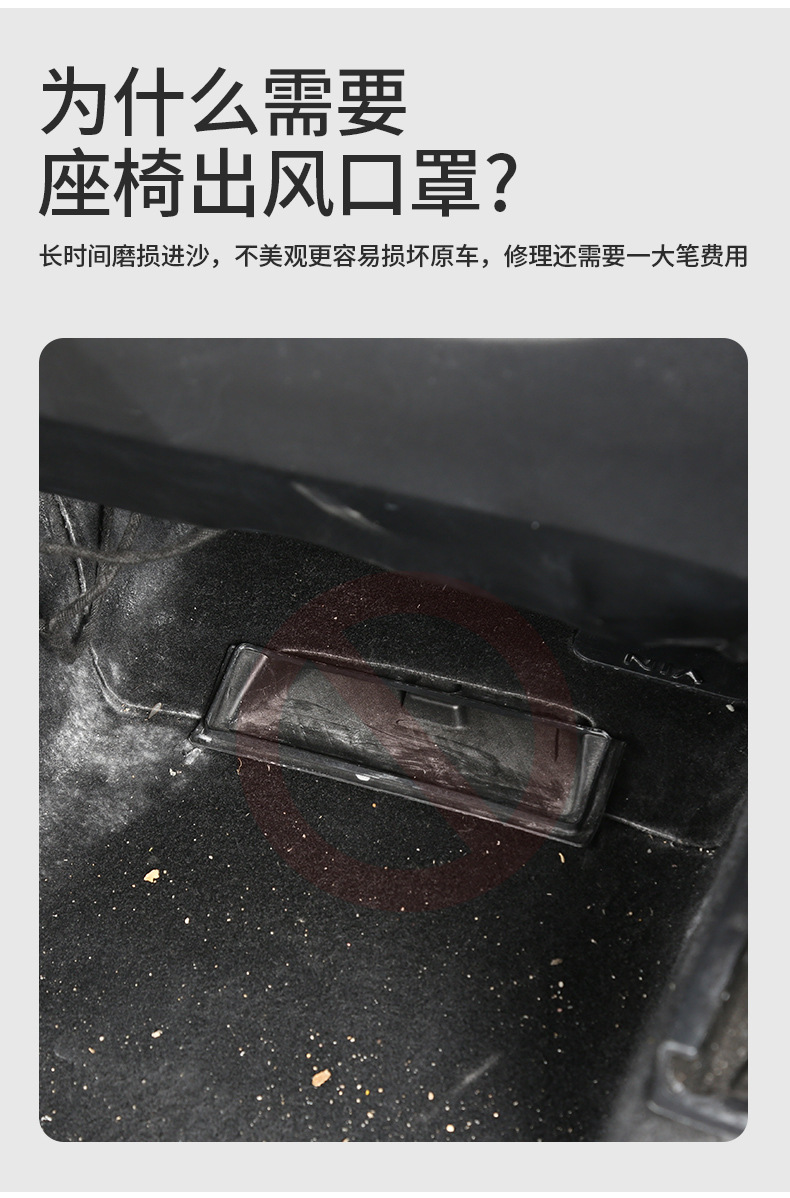 Suitable for the New Version of Model Y/3Yl Tesla Under-Seat Air Outlet Protective Cover Dustproof Net Accessories Wholesale