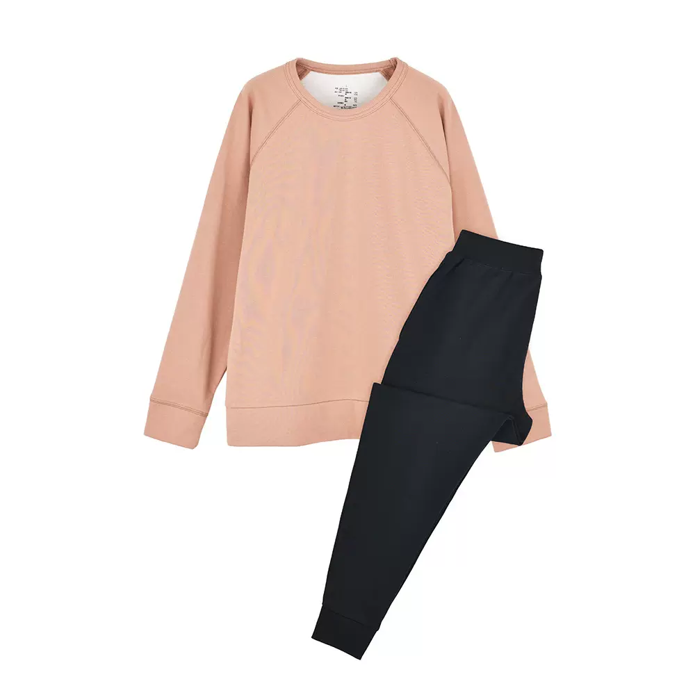 良品毛圈家居服套装 无印男女款情侣睡衣家居日常服套装