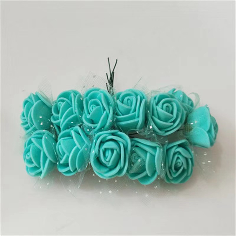 Suministro 2,5 cm PE flor caja de dulces con accesorios de hilo de espuma flor multicolor DIY Garland material flor Accesorios