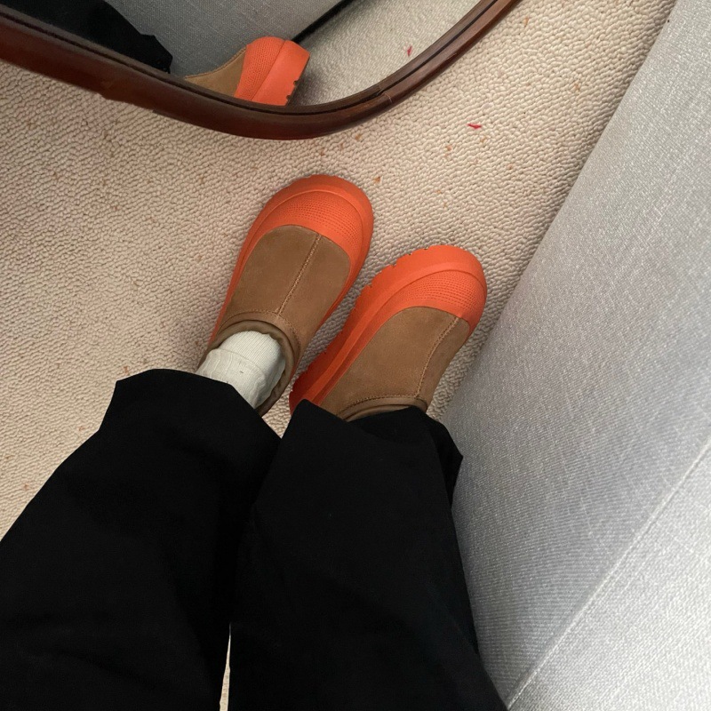 Schneestiefel Stiefeletten Schuhe Kurze Designer Bottes Schaffell Chesut Olive Hickory Sand Senfsamen Winter Warme Wollplattform Dicke Sohle Schuhstiefeletten_voghion.com