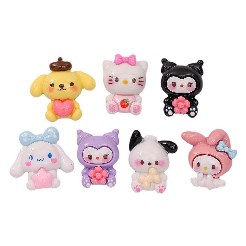 Lindo cachorro de dibujos animados conejo DIY crema pegamento caseros teléfono Shell zapato hebilla clip de pelo accesorios de joyería de resina al por mayor