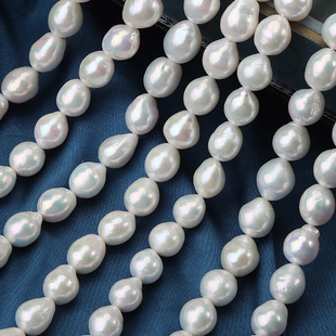 Sliding leather colorful 10-11mm Edison water drops Baroque natural freshwater pearls about 40cm28-30