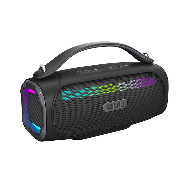 新品60Wハイパワーbluetoothオーディオrgbカラフルサブウーファワイヤレスバックショルダーポータブルアウトドアスピーカー|undefined