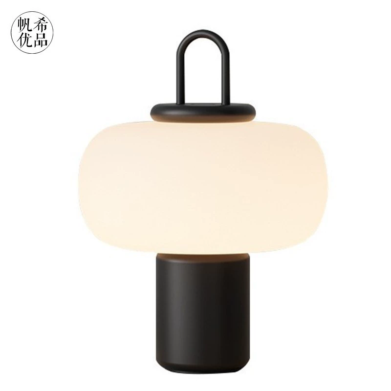 Glass table lamp — Scandinavian modern bedside lamp, warm light, button switch, multiple sizes