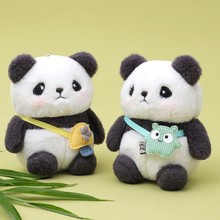 可爱卡通熊猫毛绒公仔挂饰背包书包挂件毛绒玩具钥匙扣小公仔礼物