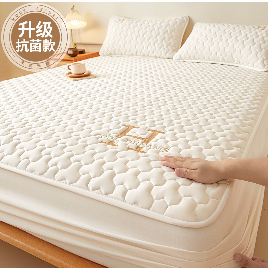 Colcha impermeable acolchada Colcha de cama engrosada de una pieza Cubierta de cama con todo incluido Cubierta protectora de colchón 2025 Nuevo Four Seasons Universal