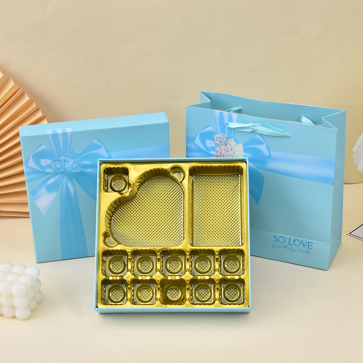 Acrylic square bag, gift box for St. Valentine's Day, 25 cells, (Physicals) 4