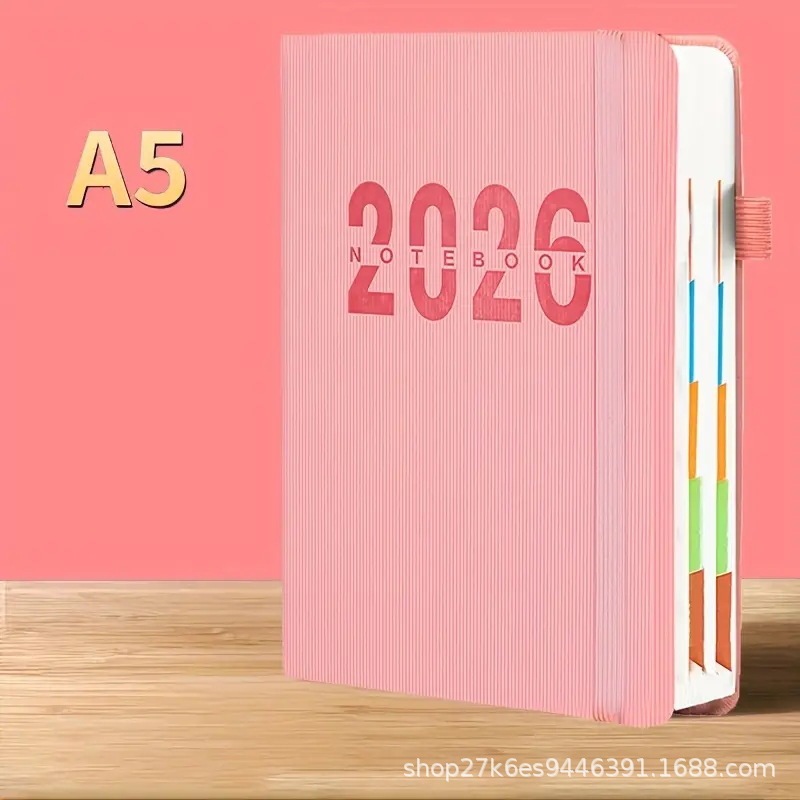 ルーズリーフノート カスタマイズされたクロスボーダー 2026 スケジュール 英語プランナー オフィス効率化マニュアル 年間カレンダー メモ帳|undefined
