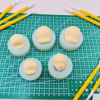 超轻粘土软陶泥硅胶脸模卡通万用翻糖人脸模具手工脸部正比男士模