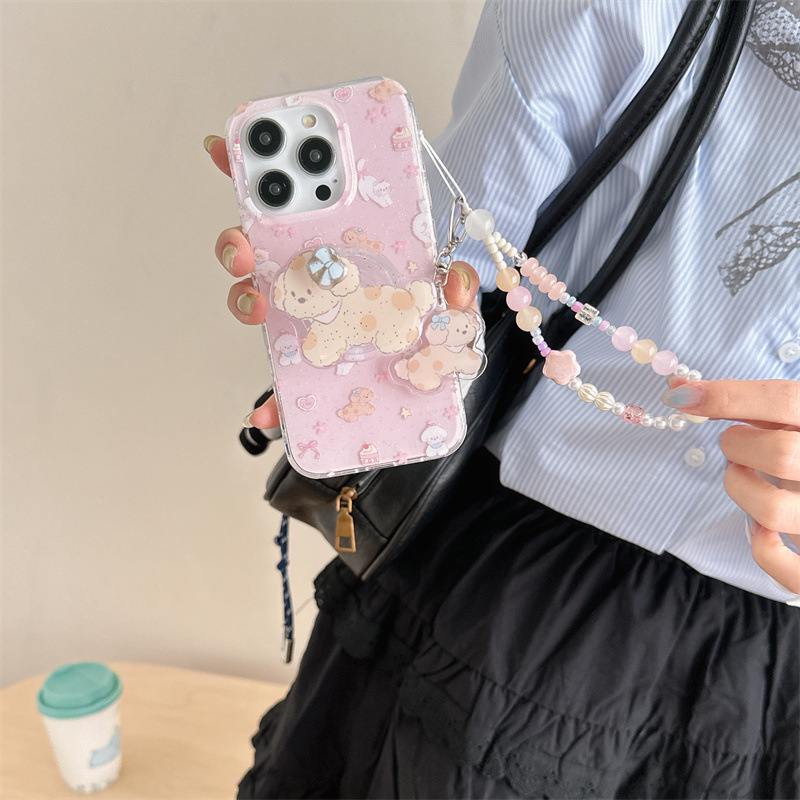 Niña ins lindo gato perro apta iphone15 brillo 16ProMax Apple 13/14 funda para teléfono móvil 16