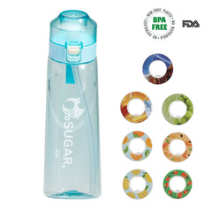 2023 Best-selling 0 Sugar 0 Calorie Aroma Cup Fruit Playful Ring Tritan Water Bottle Sports Water Cup Drinking Magic Gadget