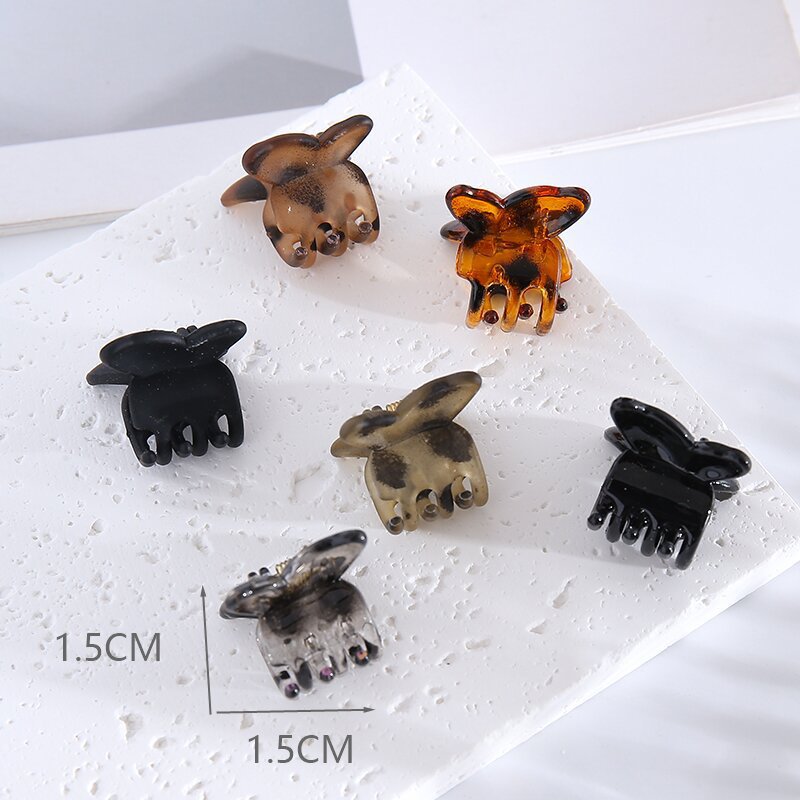 Europa und Amerika Cross-Border Leopardenmuster kleine Haarklammer für Damenhinterkopf Haarknoten Haarspange Hai-Klammer Pony-Klammer einzeiliges Haarspangen-Haarschmuck