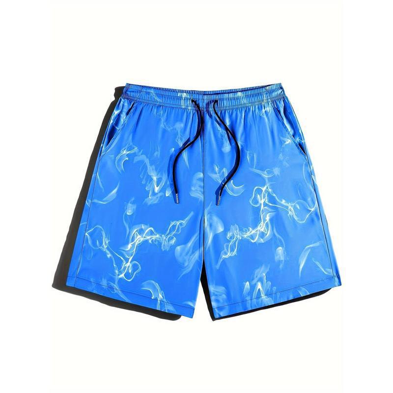 ⑨E 2357622 Aliexpress Cross-Border New Swimming Trunks Men's Quick-Drying Smoke-Colored Swimming Shorts