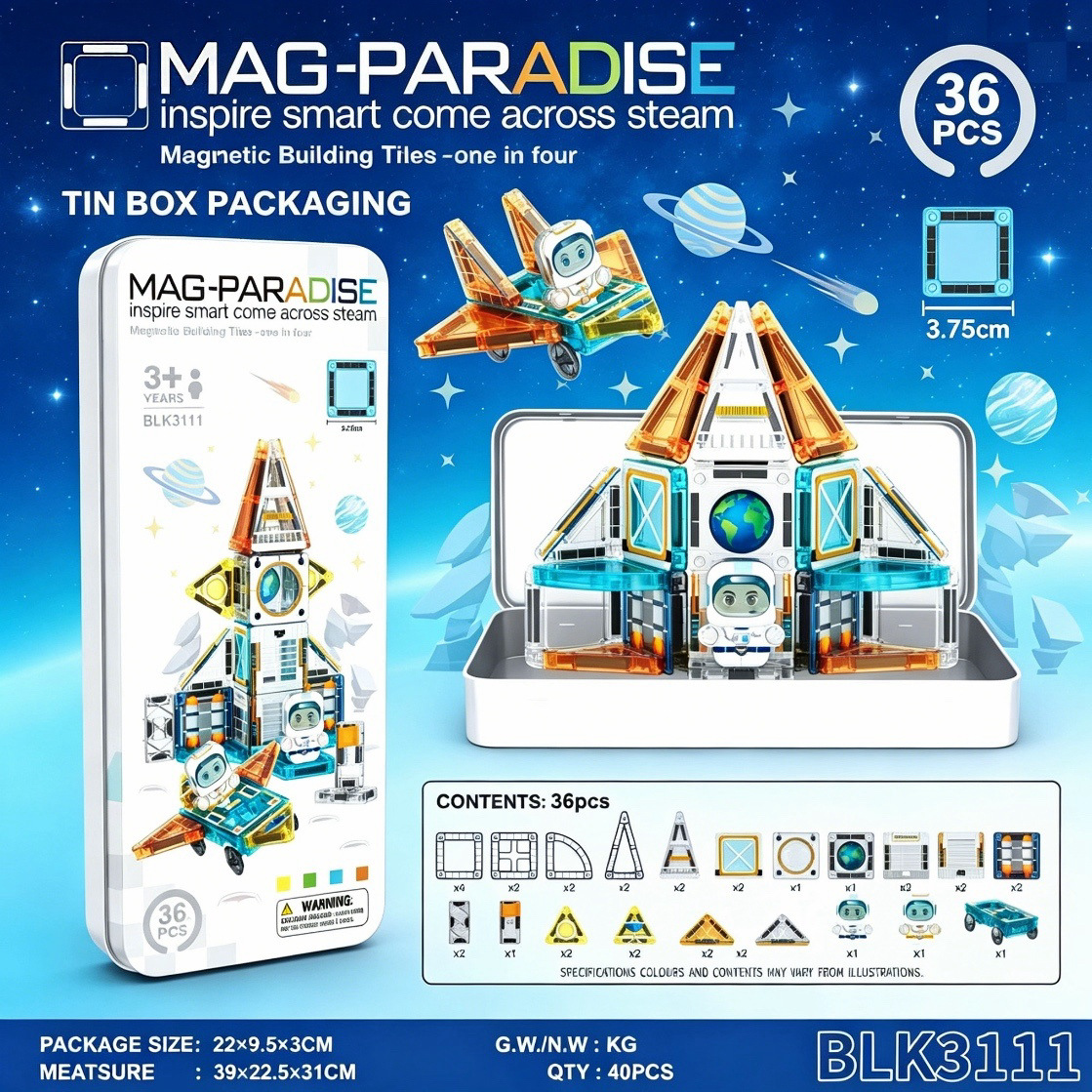 Transfronteriza portátil de bolsillo magnético 3,75 cm ingeniería de automóviles escena ventana magnética juguetes de puzzle para niños